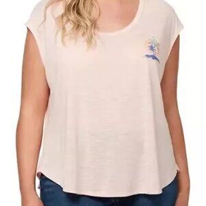 Jessica Simpson Asher Graphic Dolman Sleeve T-Shirt plus size 1X NWT